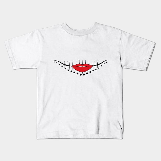 Sugar Skull Womens Mouth Mask Gift Kids T-Shirt by Funny Stuff Club